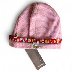 COCO BONBONS Girls Wool Boucle Woven Hat‎ Cap Sz M NWT Cute Birds Pink Florals